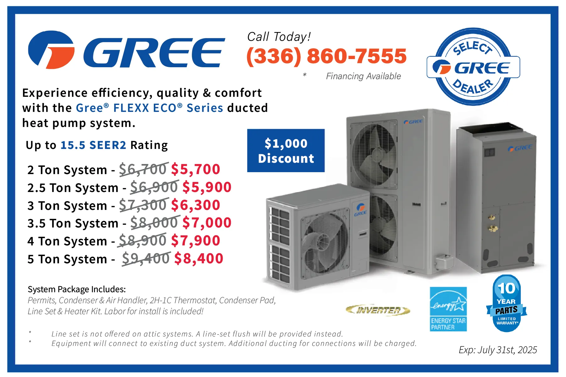 Gree® Flexx Eco HVAC installation