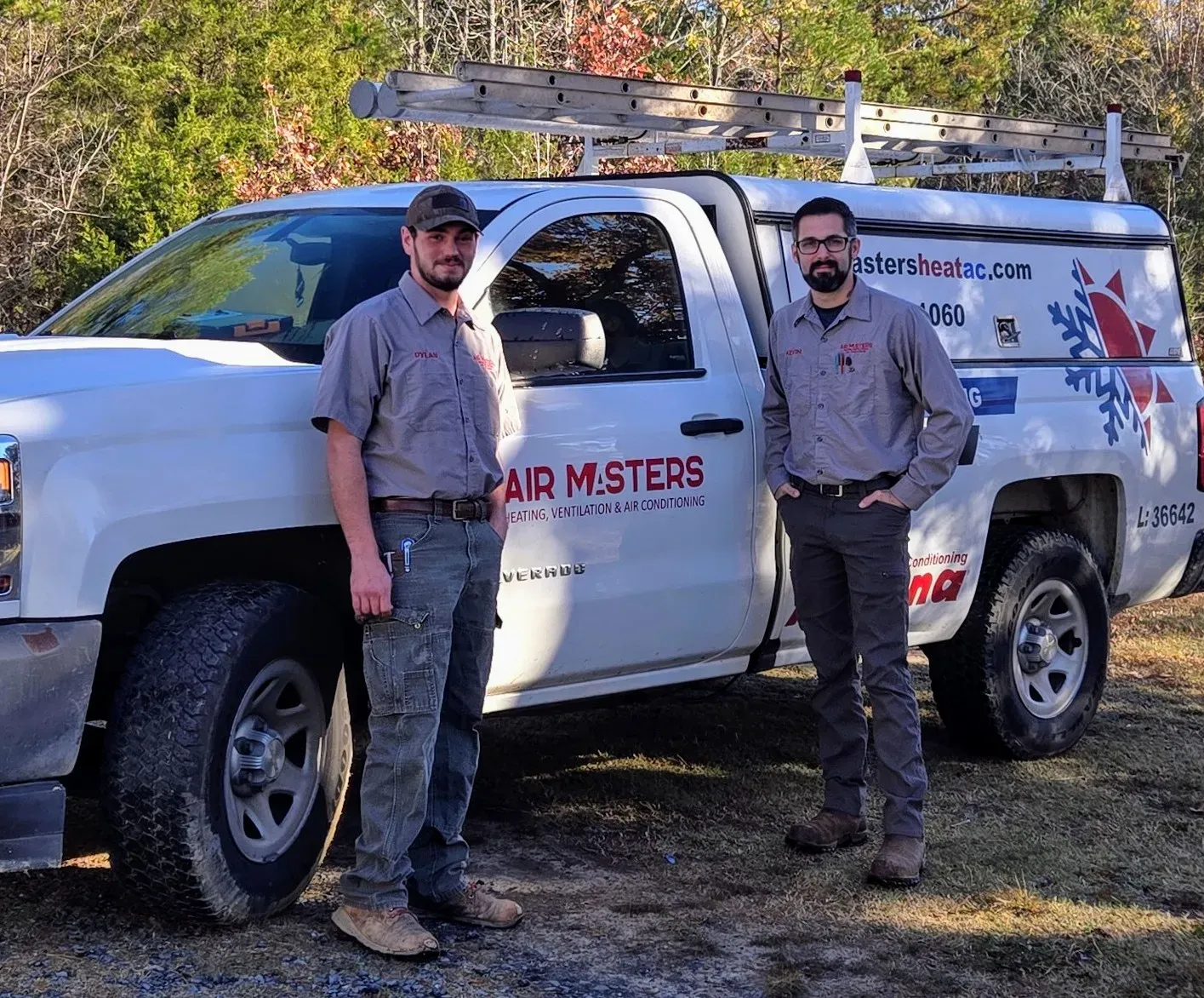 Air Masters HVAC technician at work